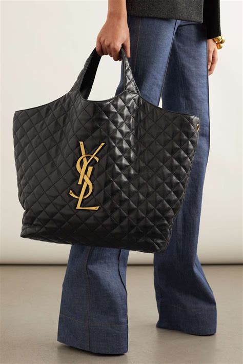 ysl shopping tote bag used|ysl large quilted tote bag.